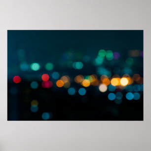 Poster City night light flur bokeh, déconcentré backgroun