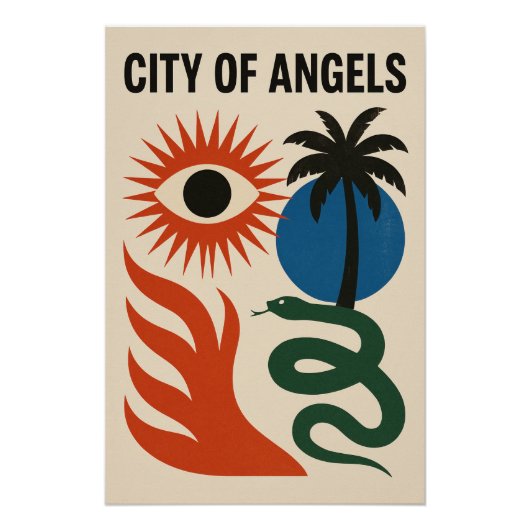 Poster City of Angels – Surréalisme Pop  (Devant)