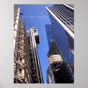 Poster City of London Lloyd's building office wall decor