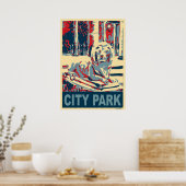 Poster City Park Lion (Cuisine)