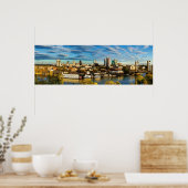 Poster City Skyline Sacramento California (Cuisine)