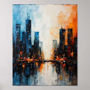 Poster Cityscape dans les deux tons