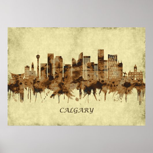 Poster Cityscape de Calgary Canada (Devant)