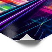 Poster Cityscape de Neon futuriste - Conception audacieus (Coin)