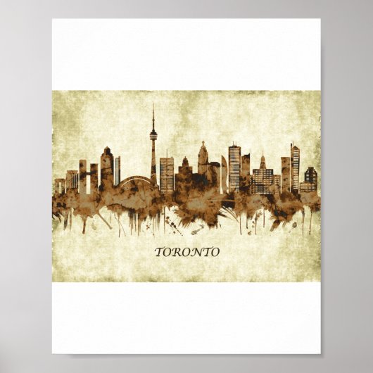 Poster Cityscape de Toronto Canada (Devant)