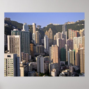 Poster Cityscape of Hong Kong, China