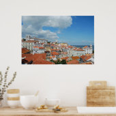 Poster Cityview de la capitale du Portugal, Lisbonne (Cuisine)