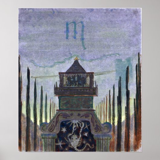 Poster Ciurlionis - Soleil Passant Scorpio 1906 (Devant)