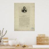 Poster Civil War Letter from Abraham Lincoln to Mrs Bixby (Cuisine)