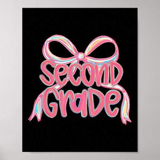 Poster Ck À l'école Coquette Bow Enseignant de deuxième a (Devant)