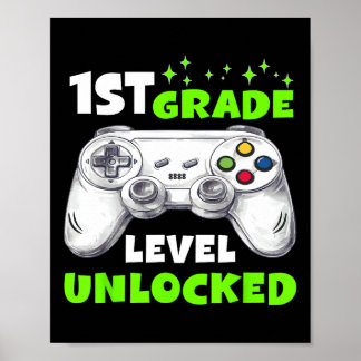 Poster Ck À l'école Niveau 1re année Débloqué Gamer Garço