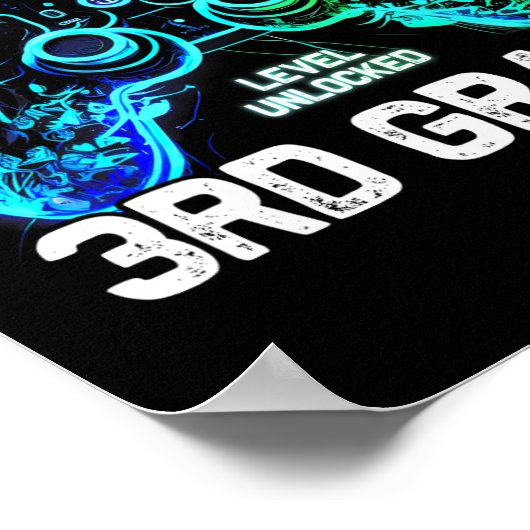 Poster Ck To School 3rd Grade Boys Gamer First Day School (Coin)