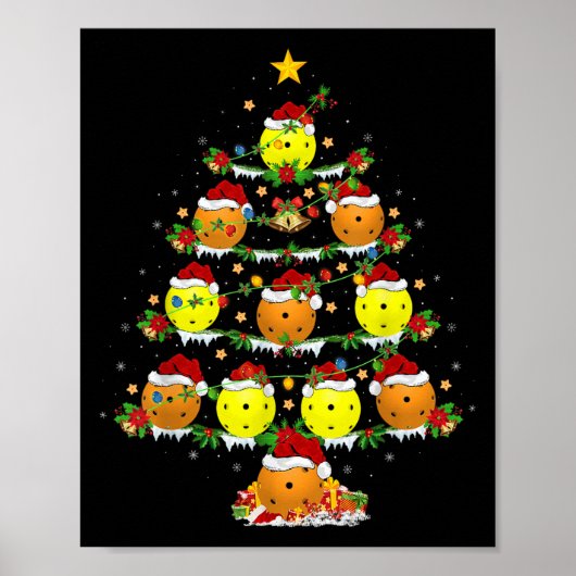 Poster Ckleball Christmas Tree Lights Funny Srts Player X (Devant)