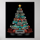 Poster Ckup Truck Christmas Tree Funny Clic Car Graphic M (Devant)
