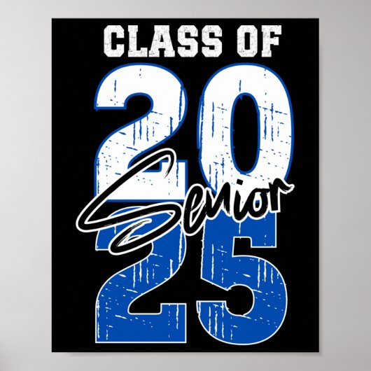 Poster Cl De 2025 Diplôme Supérieur 2025 Manche Bleu Long (Devant)