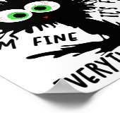 Poster Cl De 2025 Drôle Chat Noir (Coin)