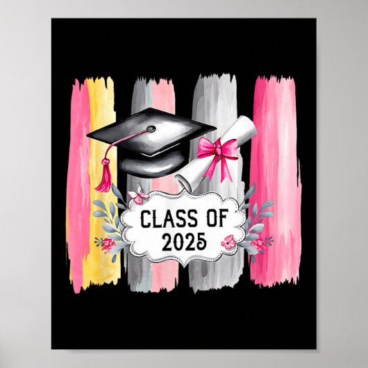 Poster Cl De 2025 Femmes Diplômée Lycée Col (Devant)