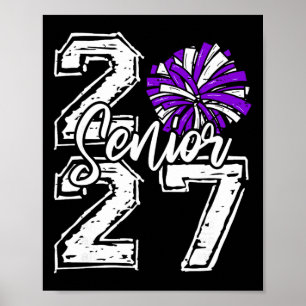 Poster Cl de 2027 Cheer Violet Senior 2027 Ck à l'école F