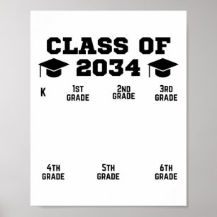 Poster Cl De 20&#; Année Scolaire Croissance Avec Moi K-1