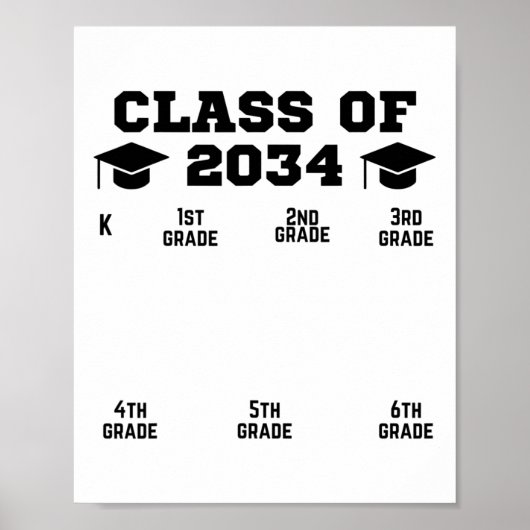 Poster Cl De 20&#; Année Scolaire Croissance Avec Moi K-1 (Devant)