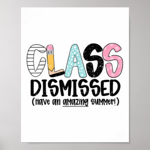 Poster Cl Jour Dernier De L'École Enseignant Été