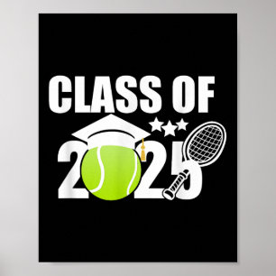 Poster Cl Of 2025 Graduation Joueur Principal De Tennis C