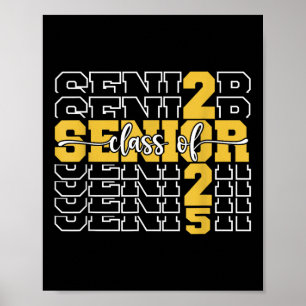 Poster Cl Of 2025 Senior 2025 Retourner À L'École 2025 Gr