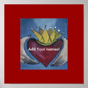 Poster Claddagh personnalisent avec la toile de noms