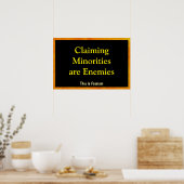 Poster Claiming Minorities are Enemies (Cuisine)