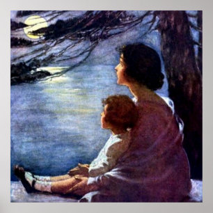 Poster « Clair de lune » par Jessie Willcox Smith