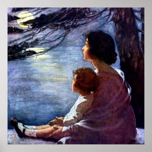 Poster « Clair de lune » par Jessie Willcox Smith (Devant)