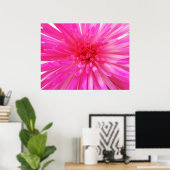 Poster Clair Neon Rose Football Fleur maman Gros plan (Bureau à domicile)