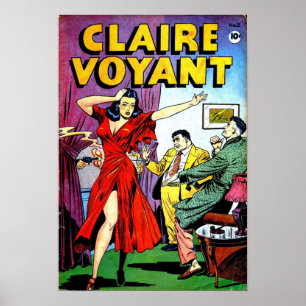 Poster Claire Voyant Psychique Femme Fatale Comic Cover