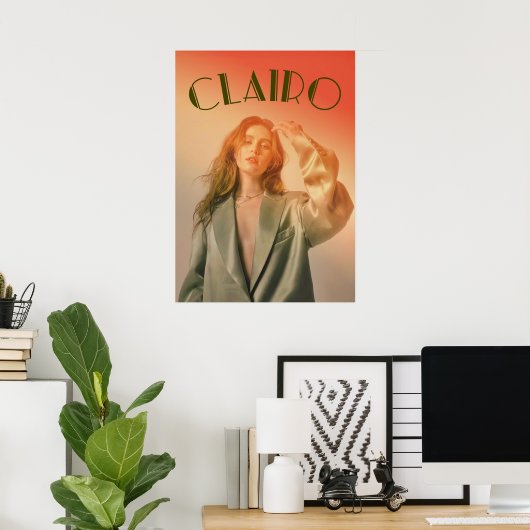 Poster Clairo vert (Bureau à domicile)