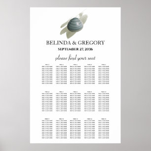 Poster Clam Watercolor - Mariage de strate