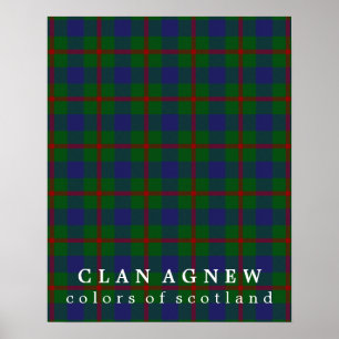 Poster Clan Agnew couleurs écossais Tartan