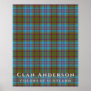 Poster Clan Anderson Colors of Scotland 2 Tartan Plaid