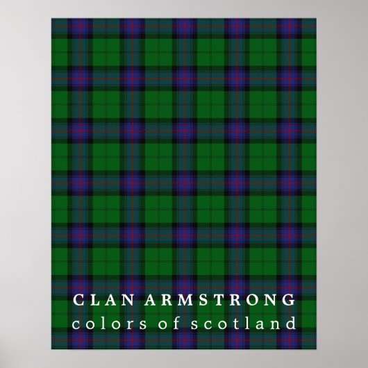 Poster Clan Armstrong couleurs écossais Tartan (Devant)