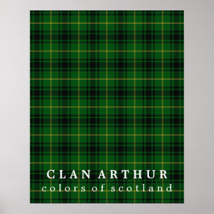 Poster Clan Arthur Colors d'Ecosse Tartan