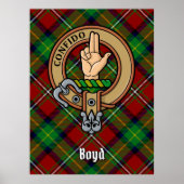 Poster Clan Boyd Crest sur Tartan (Devant)