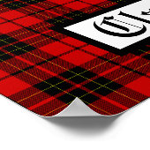 Poster Clan Brodie Crest Badge & Tartan (Coin)
