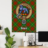 Poster Clan Bruce Crest sur la chasse Tartan (Bureau à domicile)