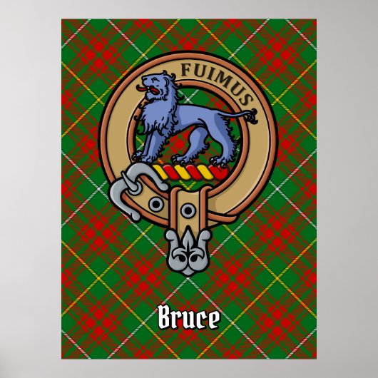 Poster Clan Bruce Crest sur la chasse Tartan (Devant)