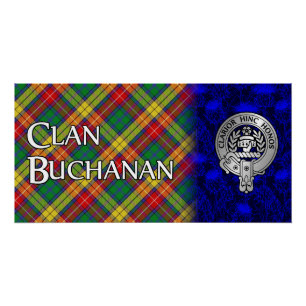 Poster Clan Buchanan Crest & Tartan
