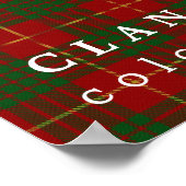 Poster Clan Cameron Couleurs écossaises Tartan (Coin)
