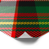 Poster Clan Carnegie Crest sur la robe Tartan (Coin)