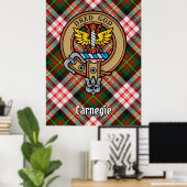Poster Clan Carnegie Crest sur la robe Tartan (Bureau à domicile)