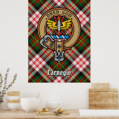 Poster Clan Carnegie Crest sur la robe Tartan (Cuisine)
