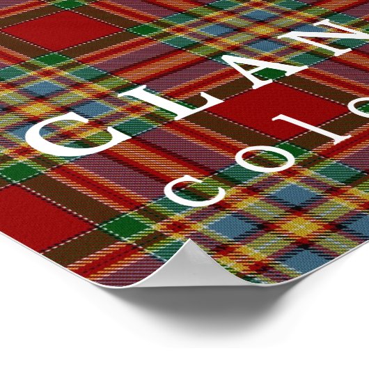 Poster Clan Chattan couleurs écossais Tartan (Coin)