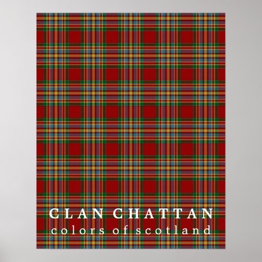Poster Clan Chattan couleurs écossais Tartan (Devant)